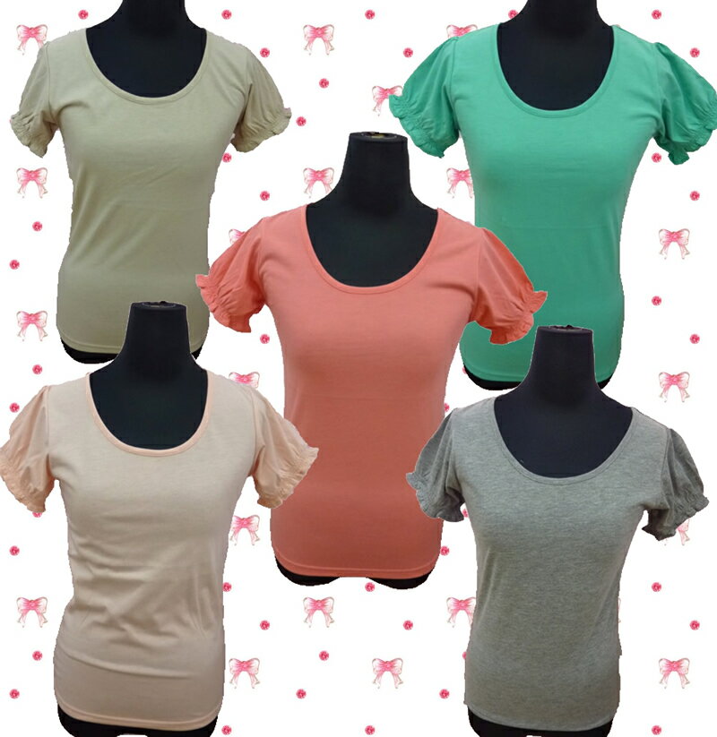 袖シャーリング★Ｔシャツ