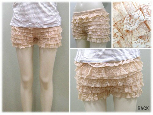 再入荷♪♪♪チュール＆レース★１分丈ペチパンツ