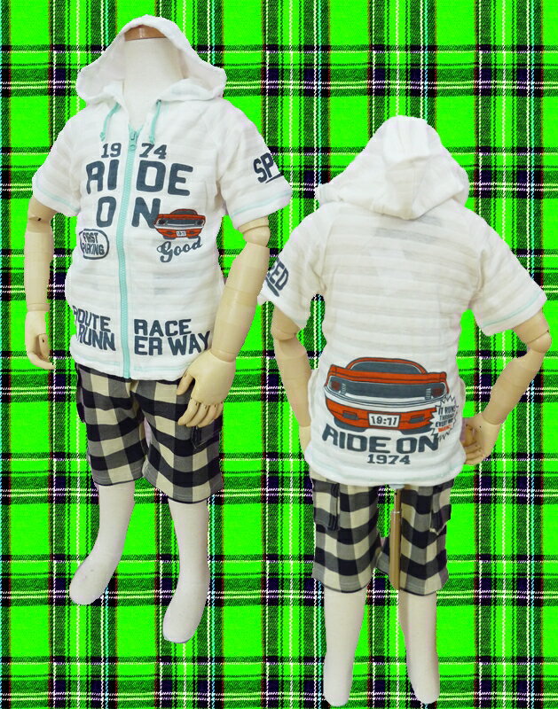くるまプリント★ジップアップパーカー 子供服 キッズ 車 パーカー